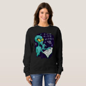 Sweatshirt Alien Studying Solving Math Science Physics Equati (Devant entier)