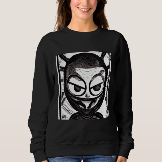 Sweatshirt Alien UFO UAP 51 area grey out of this world creat (Devant)