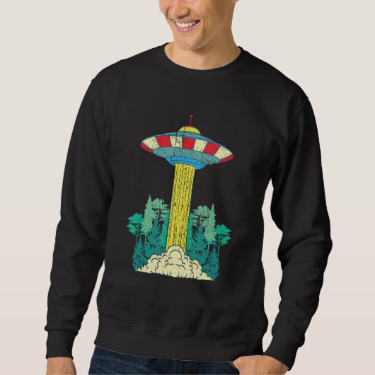 Sweatshirt Alien Unidentified Flying Object Sci Fi Nature For (Devant)