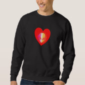 Sweatshirt Alien Valentine Heart Science Fiction (Devant)