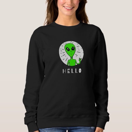Sweatshirt Alien vert déplaisant (Devant)