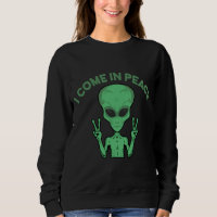 Alien Vert Je Viens En Paix OVNI Extraterrestre