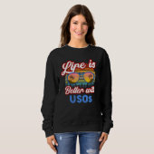 Sweatshirt Alien With USOs Summer Saying (Devant entier)