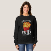 Sweatshirt Alimenté par Fries Fried Potato Fry Restauration r (Devant entier)