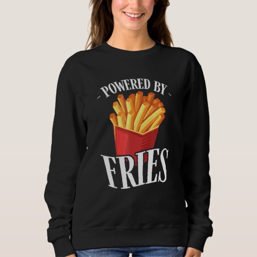 Sweatshirt Alimenté par Fries Fried Potato Fry Restauration r (Devant)