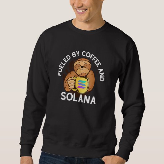 Sweatshirt Alimenté Par Le Café Et Le Cryptocur Solana (Devant)