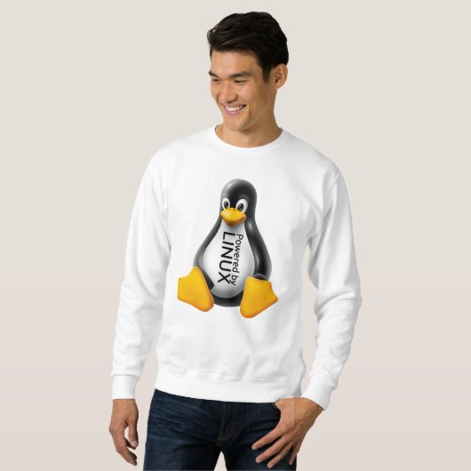 Sweatshirt Alimenté par Linux (Devant entier)