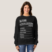 Sweatshirt Aliyah Faits nutritionnels Taille de service Calor (Devant entier)