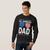 Sweatshirt All American Dad 4th Of July Father s Day Sunglass (Devant entier)
