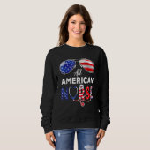 Sweatshirt All American Nurse Scrub Stethoscope Sunglasses 4t (Devant entier)