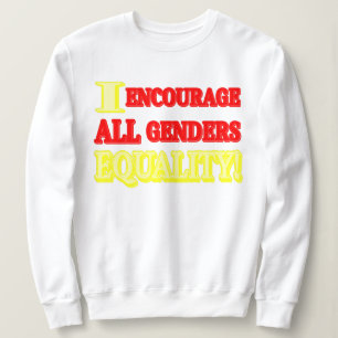 Sweatshirt "ALL GENDERS EQUALITY" Expression design. Buy now