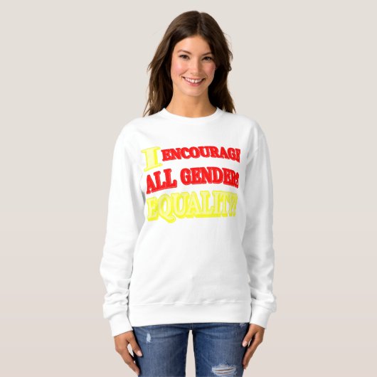 Sweatshirt "ALL GENDERS EQUALITY" Expression design. Buy now (Devant entier)