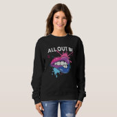 Sweatshirt All Out Bi Flag Bisexual Rainbow Pride Bisexuality (Devant entier)
