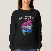 Sweatshirt All Out Bi Flag Bisexual Rainbow Pride Bisexuality (Devant)