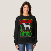Sweatshirt All Want Christmas Pet Rottweiler Chien (Devant entier)