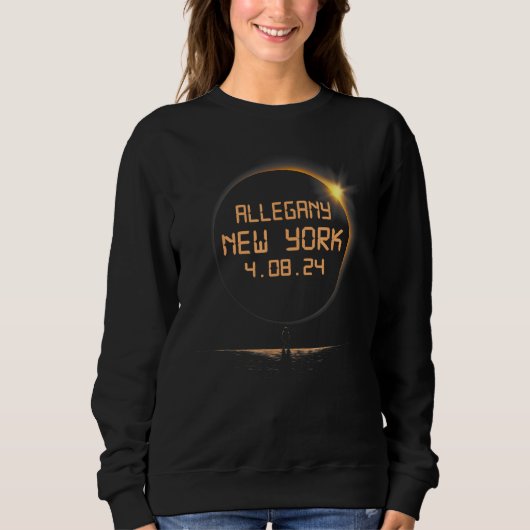 Sweatshirt Allegany New York NY Total Solar Eclipse April 8 2 (Devant)