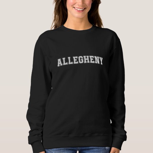 Sweatshirt Allegheny Vintage Retro Athletic Collegiate Style (Devant)