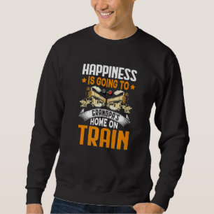Sweatshirt Aller à Grand-père's On Train Trains Engineer Grap