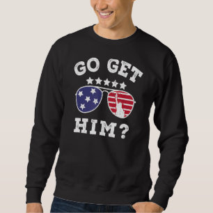 Sweatshirt Allez l'obtenir American Flag Retro Vintage