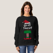Sweatshirt Allez Vous-Même Pour Noël Hommes Femmes Mat De Fam (Devant entier)