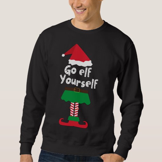 Sweatshirt Allez Vous-Même Pour Noël Hommes Femmes Mat De Fam (Devant)