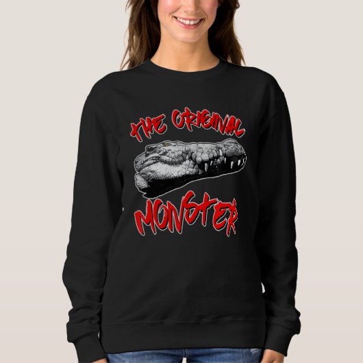 Sweatshirt Alligator Crocodile Le Monstre D'Origine (Devant)