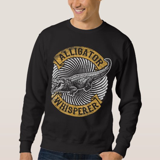 Sweatshirt Alligator Whisperer Gator Crocodile (Devant)