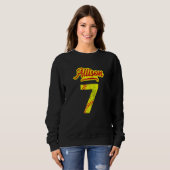 Sweatshirt Allison Softball No #7 Jersey Numéro 7 Catcher & P (Devant entier)