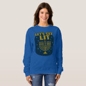 Sweatshirt Allons faire taire Hanoukka (Devant entier)