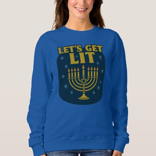 Sweatshirt Allons faire taire Hanoukka (Devant)