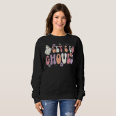 Sweatshirt Allons Gouls Rétro Halloween (Devant entier)