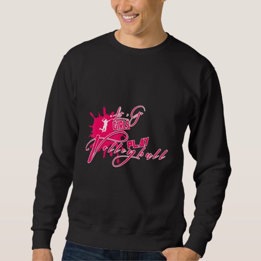 Sweatshirt Allons Jouer au volley-ball Design Beach Volleyb (Devant)