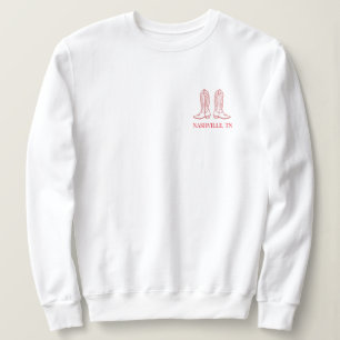 Sweatshirt Allons les filles au cou. Personnalisé en ville. N