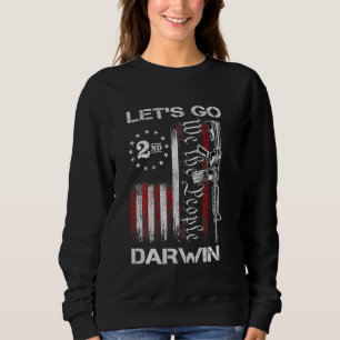 Sweatshirt Allons-y Darwin Allons-y Darwin Gun Drapeau améric
