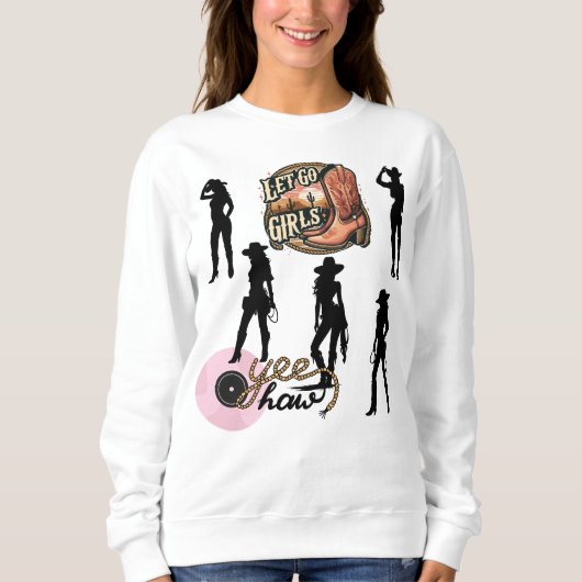 Sweatshirt Allons-y les filles (Devant)