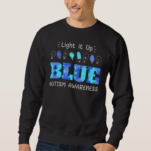 Sweatshirt Allumer bleu Autisme Sensibilisation sur l'autisme (Devant)