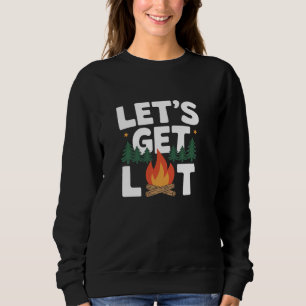 Sweatshirt Allumons ça Drôle de feu de camp Camping