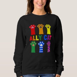 Sweatshirt Ally Chat Purride Paw Rainbow Chat Lgbt Gay pride