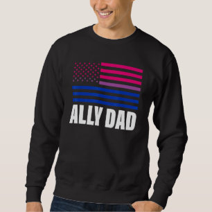 Sweatshirt Ally Papa Bisexual Drapeau Lgbt Gay pride