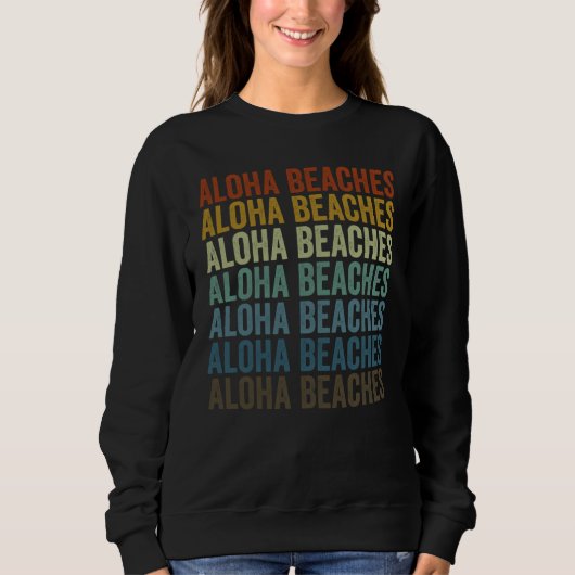 Sweatshirt Aloha Beaches Aloha Hawaiian Hawaii Palm Tree (Devant)
