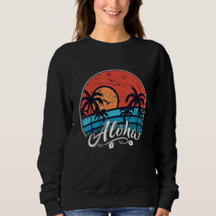 Sweatshirt Aloha Hawaii Hawaii île Hawaiian Palm Tree Beach S