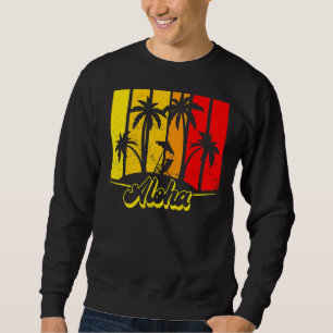 Sweatshirt Aloha Hawaii Hawaii île Palm Trees Plage Va