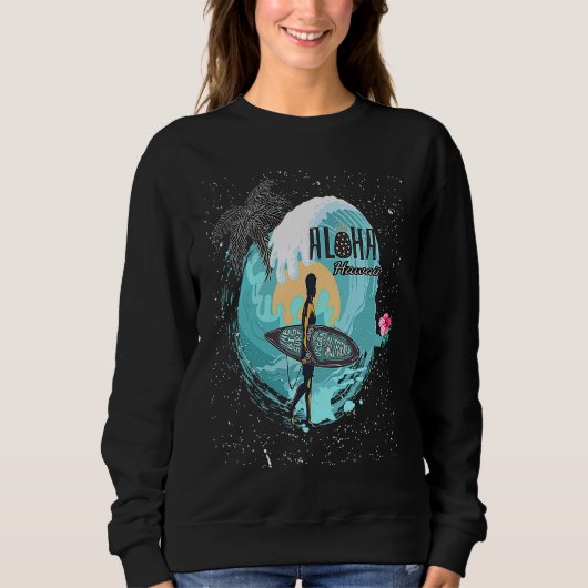 Sweatshirt Aloha Hawaii Hawaiian For Boys Girls cool Surf Alo (Devant)