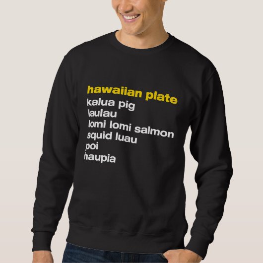 Sweatshirt Aloha Hawaii Plate Hawaiian Déjeuner (Devant)