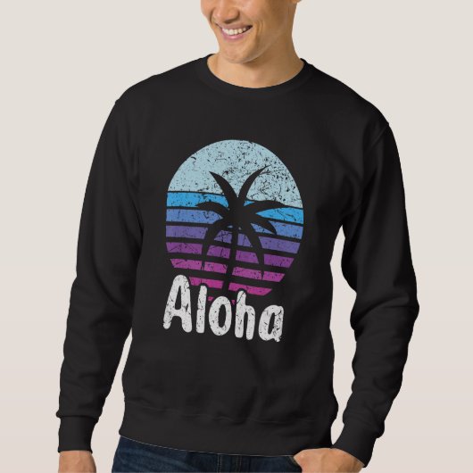 Sweatshirt Aloha Hawaii Surf Retro Sunset 16 (Devant)