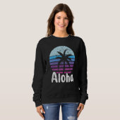 Sweatshirt Aloha Hawaii Surf Retro Sunset 16 (Devant entier)