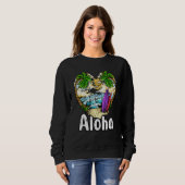 Sweatshirt Aloha Hawaii Surf Retro Sunset 25 (Devant entier)