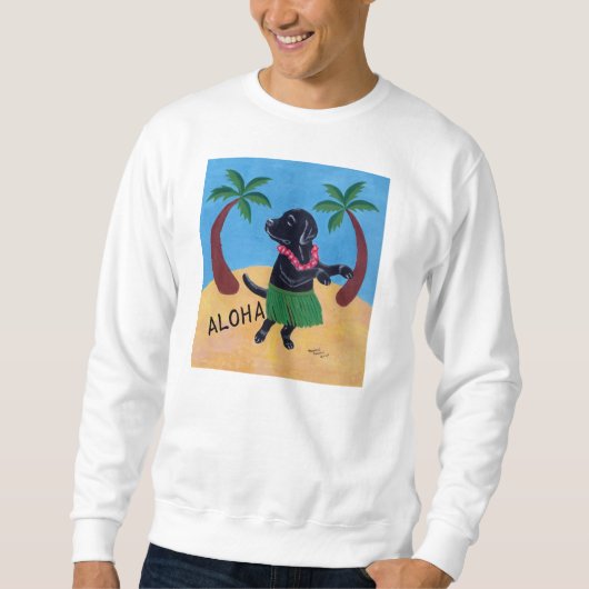 Sweatshirt Aloha laboratoire noir (Devant)