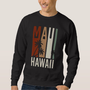 Sweatshirt Aloha Palm Trees Vacances été Rétro Maui Hawaii