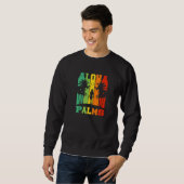 Sweatshirt Aloha Palms Tropical Island Tiki Party Hawaii (Devant entier)